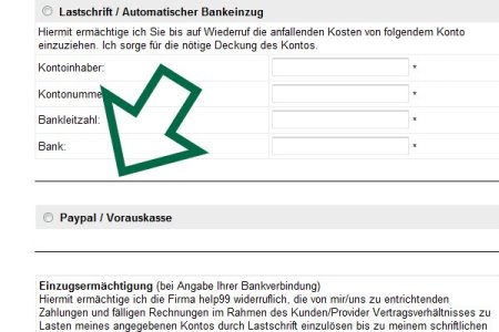 Bestellung aufgeben bei SEOwebs ClassC Netz