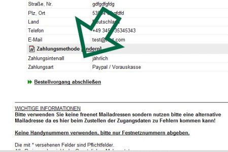 Bestellung aufgeben bei SEOwebs-IP-Adressen