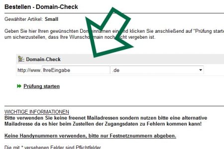 Bestellung aufgeben bei SEOwebs Host