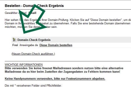 Bestellung aufgeben bei SEOwebs-Host